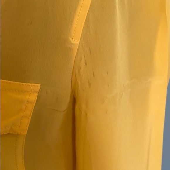 J Crew Blythe Canary Yellow 100% Silk Blouse - Picture 6 of 6